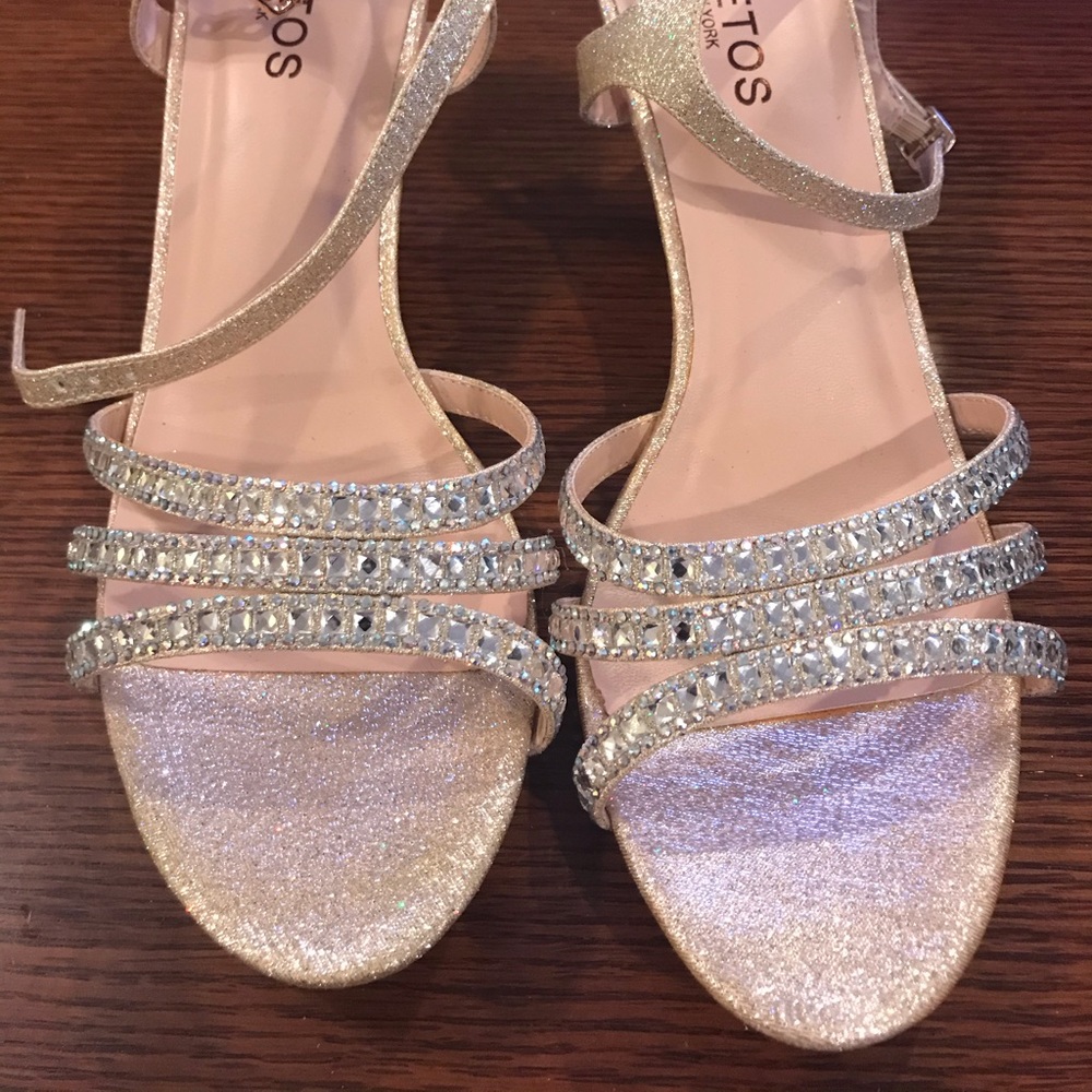 Pink sparkle heels